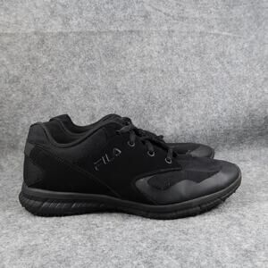 Fila Shoes Womens 10 Athletic Trainers Casual Active Lace Up Black Sneakers